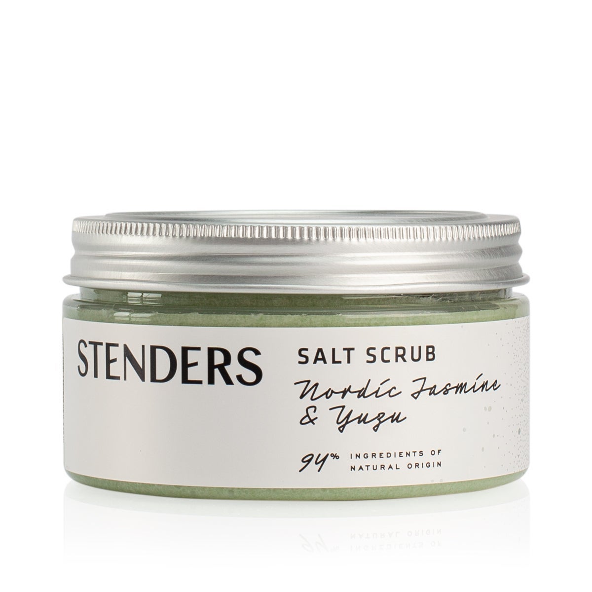 Salz Körperpeeling mit AHA Nordischer Jasmin & Eisenkraut 7 stenders salt scrub nordic jasmine yuzu