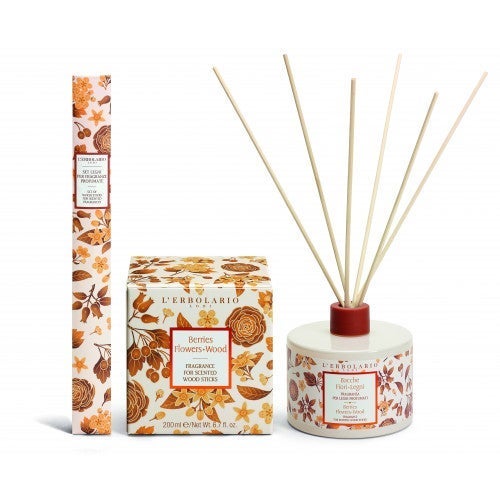 lerbolario bacche fiori legni waldbeeren bluten holz raumduft mit holzstaebchen 200ml 3