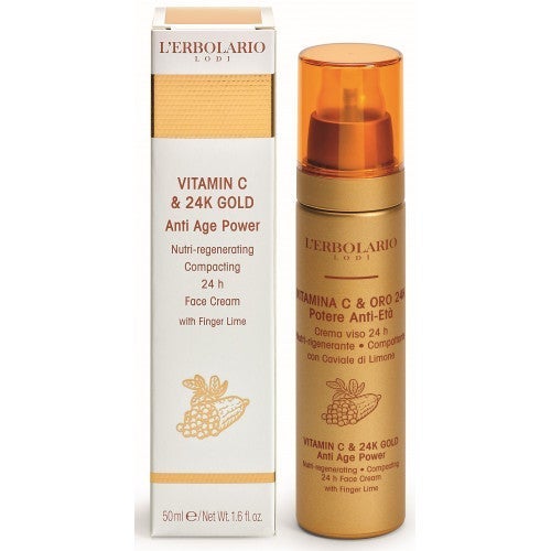 lerbolario vitamin c 24k gold 24h anti aging gesichtscreme 50 ml